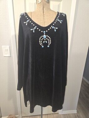 Western Tape Measure Plus Top 2xL Velvet